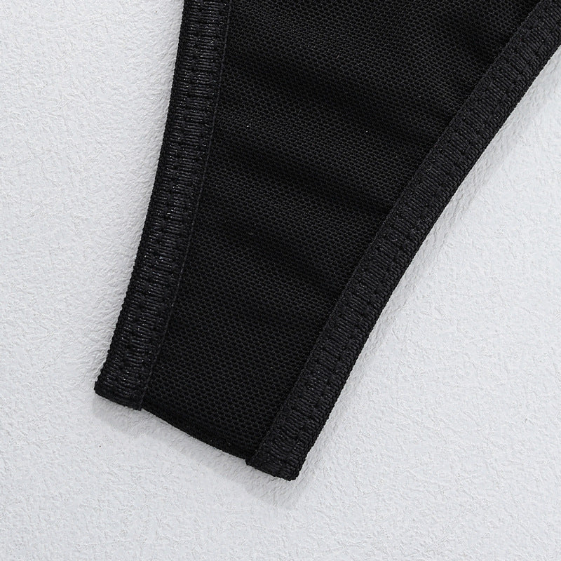 Lace and Vintage Garter Lingerie Ensemble Crotch Details