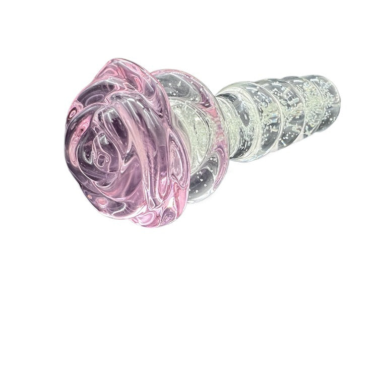 Luminous glass erotic anal plug