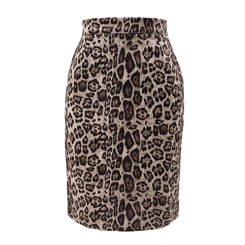 Leopard print bodycon skirt