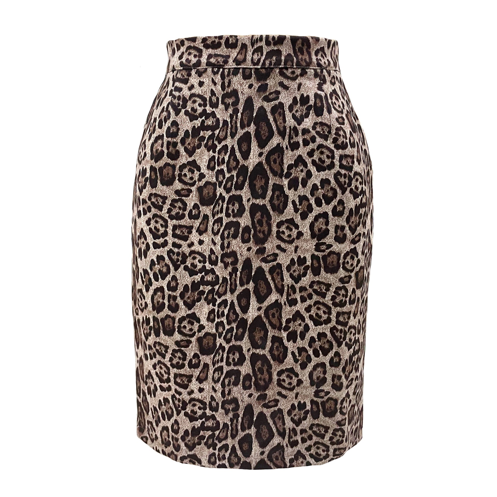 Leopard print bodycon skirt