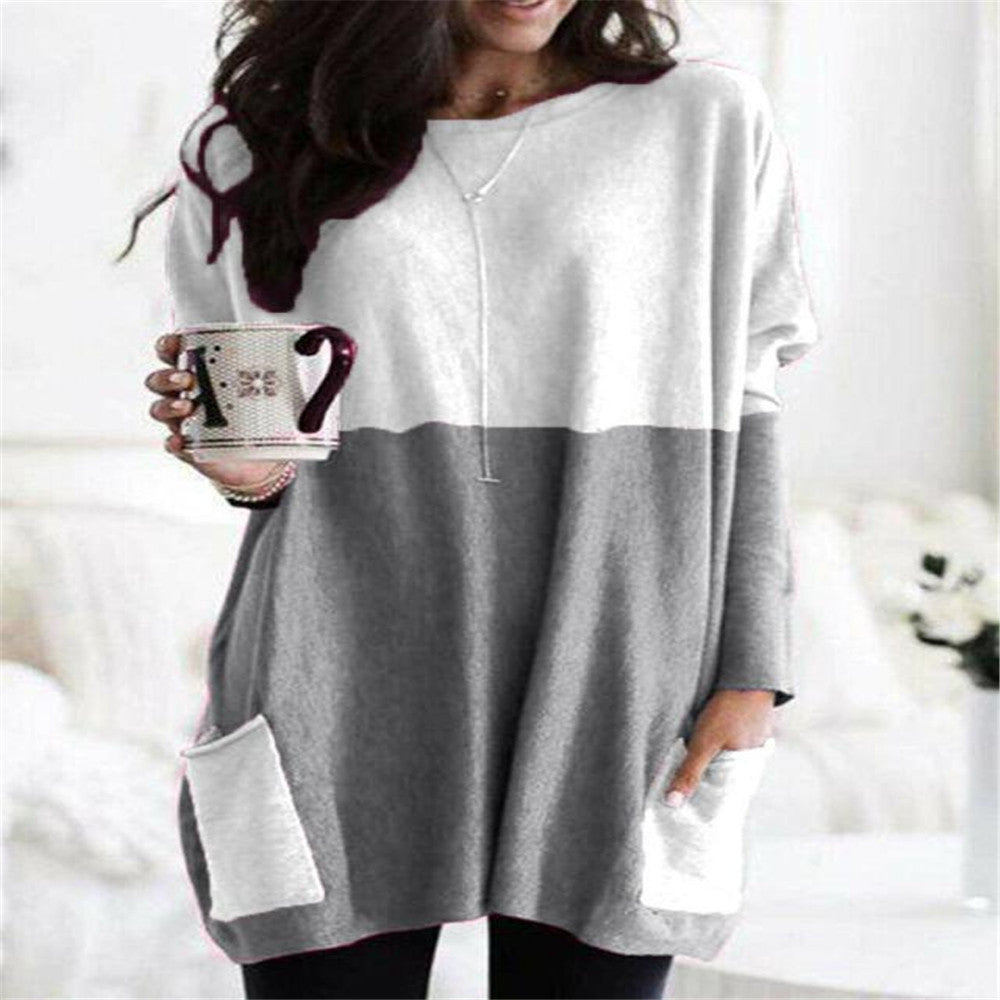 Women's Casual Long Sleeve Pocket T-Shirt