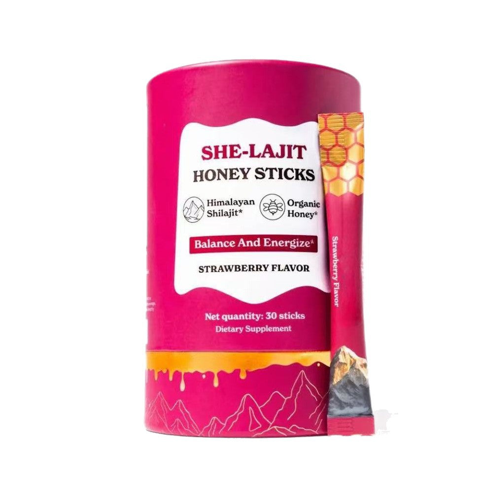 Red-capped honey jar