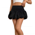 A versatile bubble skirt, high-waisted anti-glare inner lining, and a short skirt