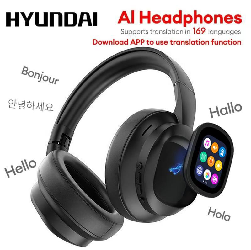 Smart AI Translation Headphones with Touch Screen