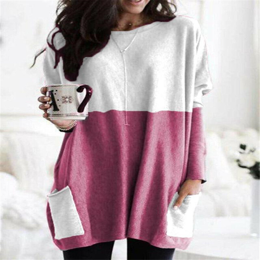 Women's Casual Long Sleeve Pocket T-Shirt