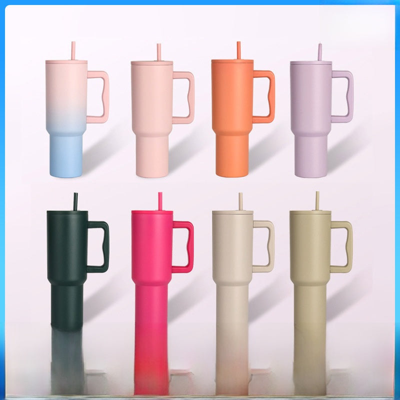 Handle-equipped insulated cup