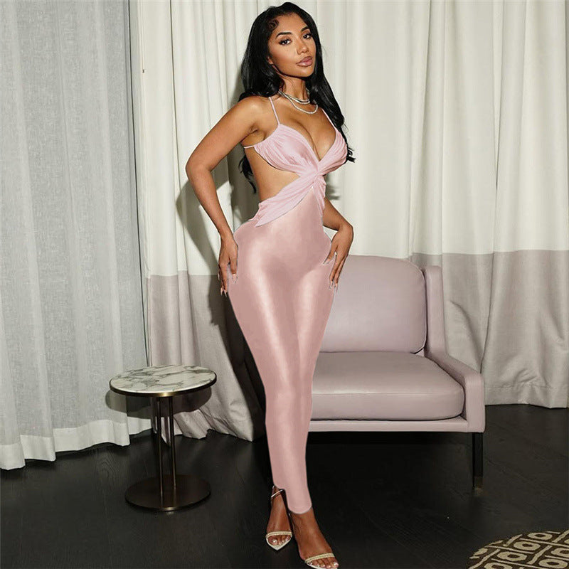 Women's Sexy Backless High Waist Tight Jumpsuit
