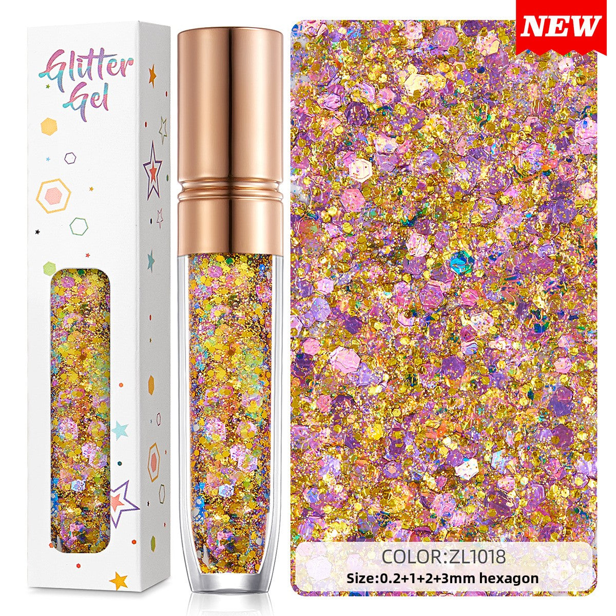 Shimmering sequin facial eyeshadow