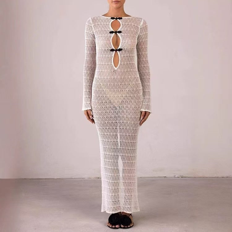 Sexy Hollow Knitted Beach Dress
