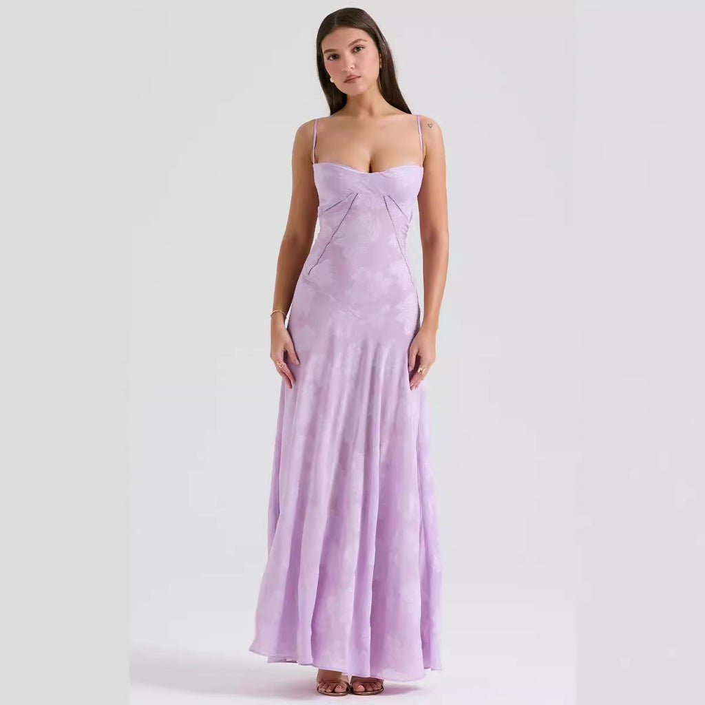 Sexy sleeveless strapless backless dress