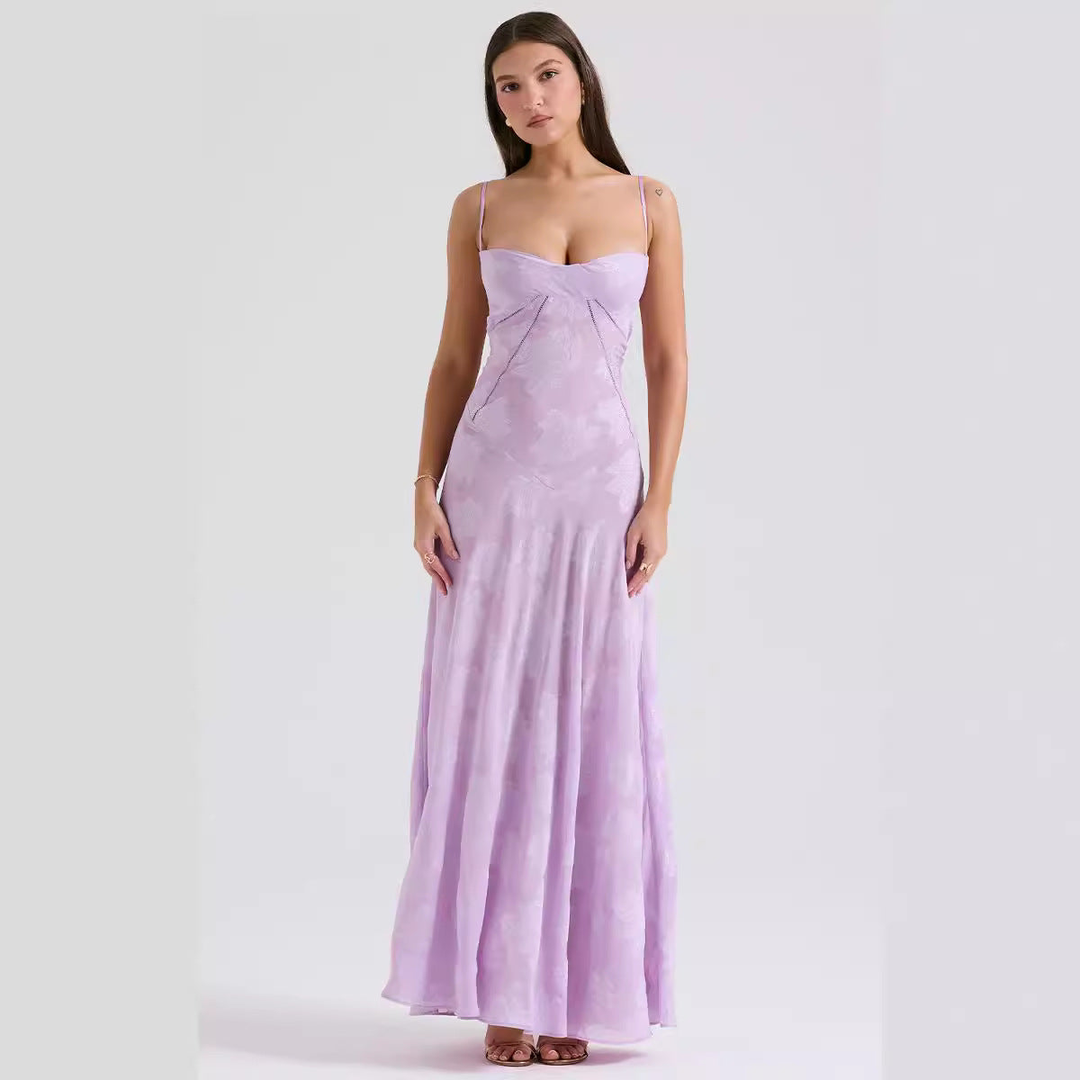 Sexy sleeveless strapless backless dress