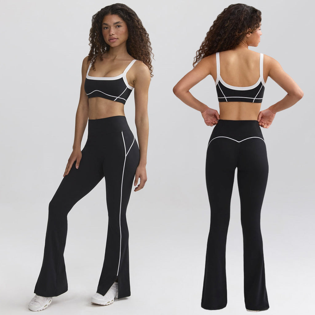 Womens High Waist Flared Yoga Pants