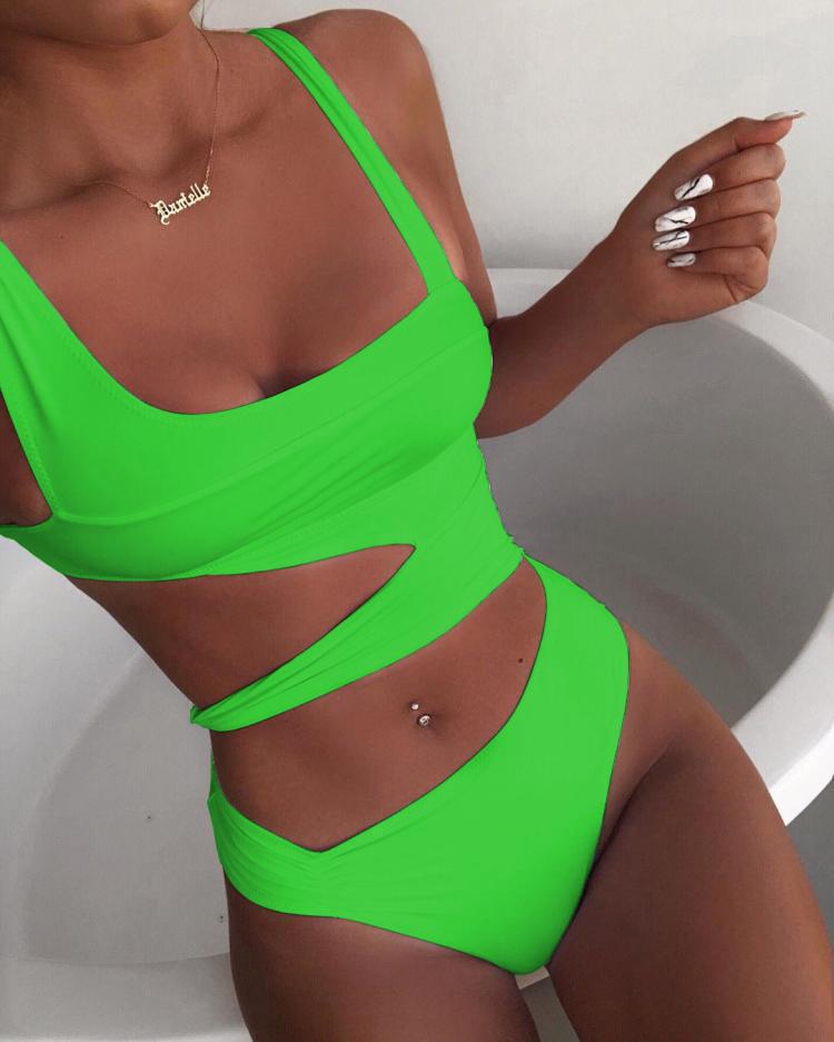 Sexy High-Waist One-Piece Bikini Swimwear