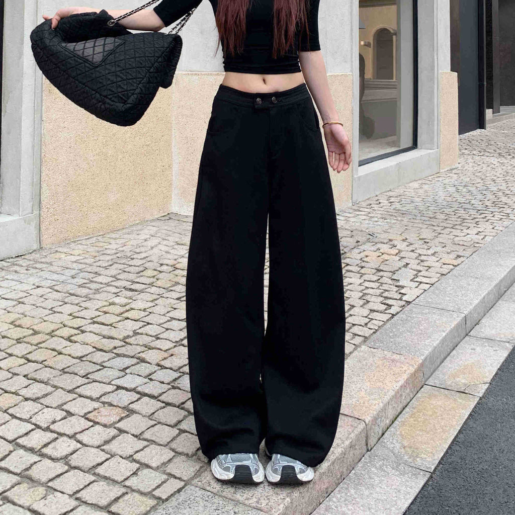 Womens Wide-Leg Sweatpants High Waisted Casual Pants