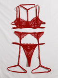Three-point see-through underwear