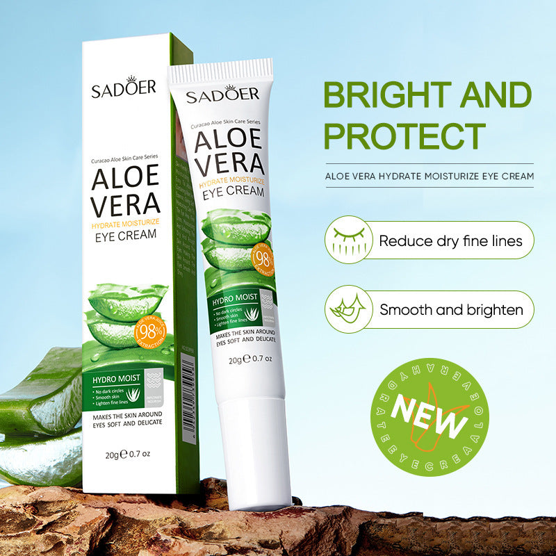 Full English Sadoer Aloe Vera Hydrating and Softening Eye Cream Essence Eye Cream Series Cross-Border Foreign Trade Wholesale