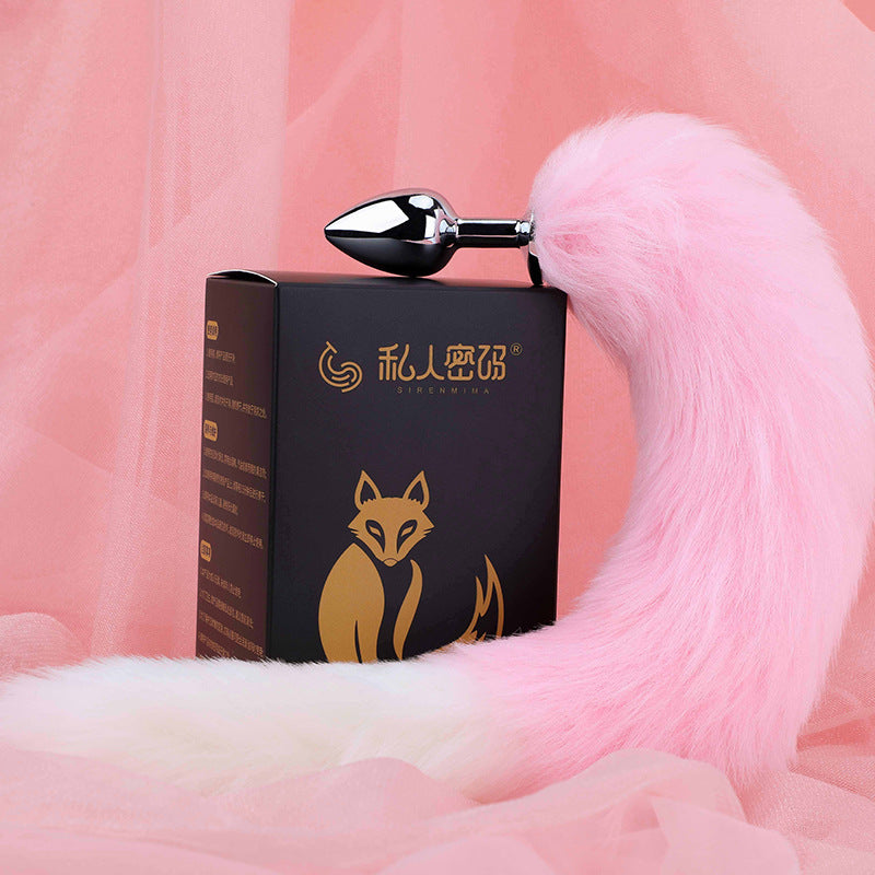 Pink Fox Tail Anal Plug Adult Toy Set