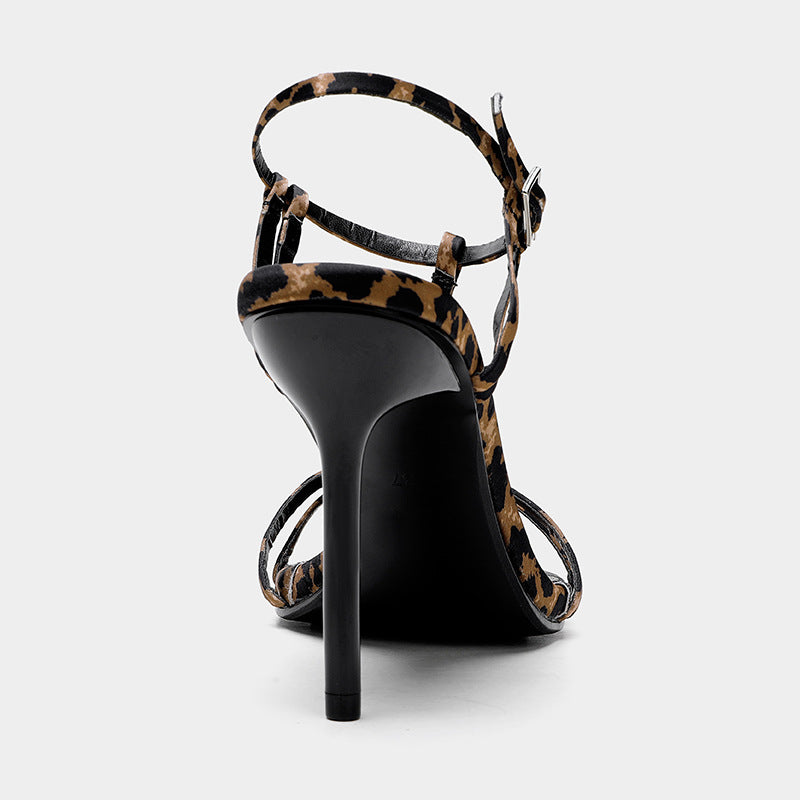 leopard print high heels