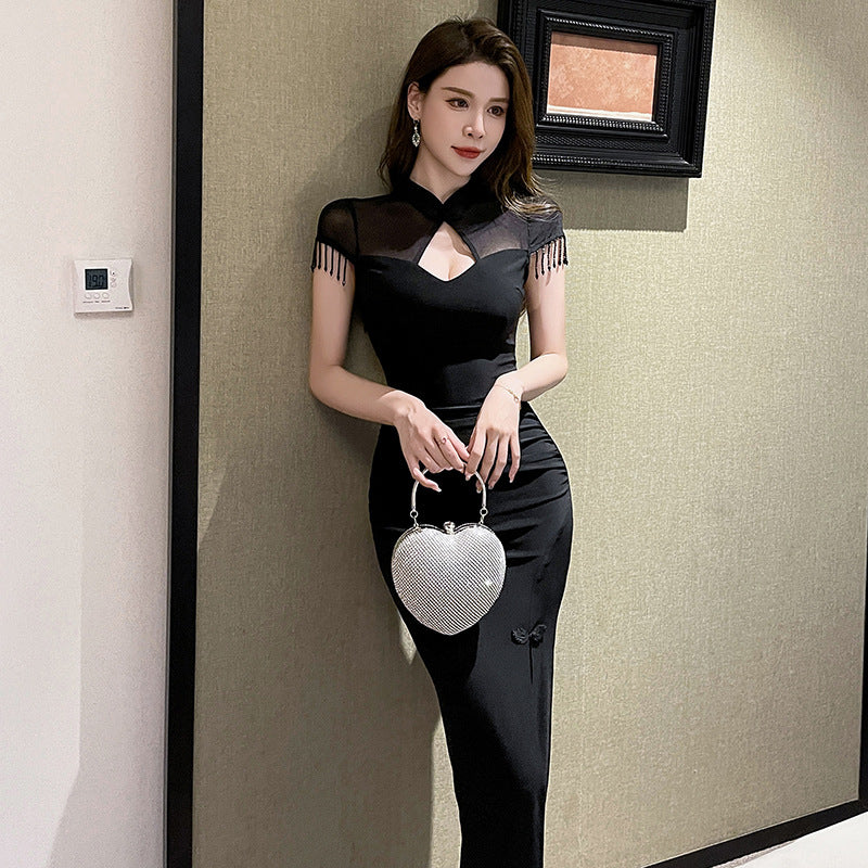 Sexy and slimming high-waisted long dress