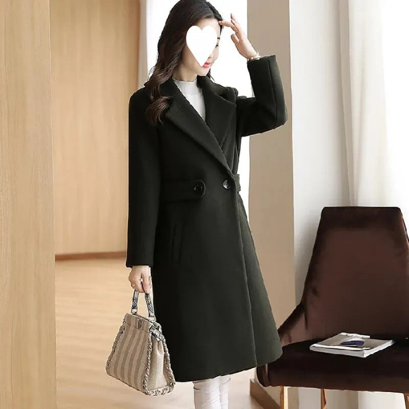 Womens Wool Blend Long Coat