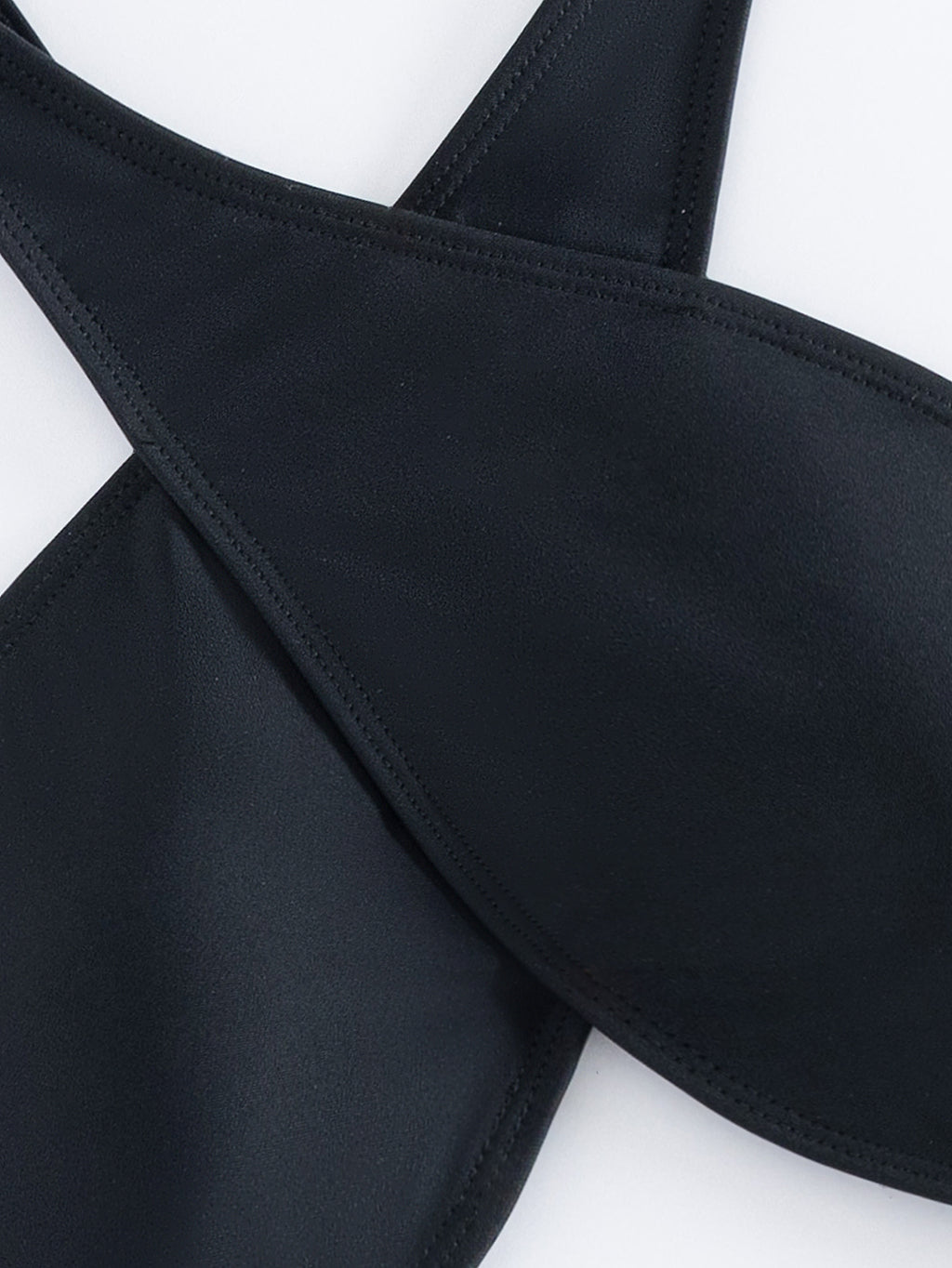 One-Piece Swimsuit with Tie Neck and Backless Design