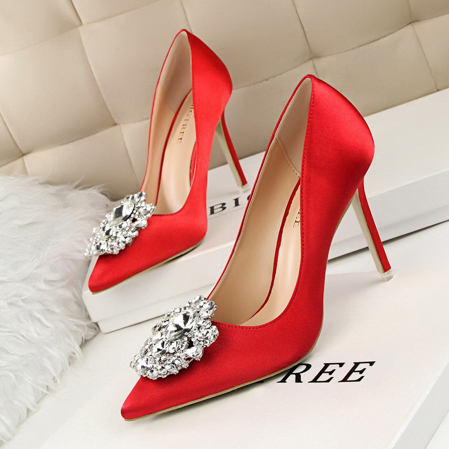 Rhinestone stiletto heels