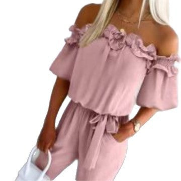 One-Shoulder Lace Jumpsuit