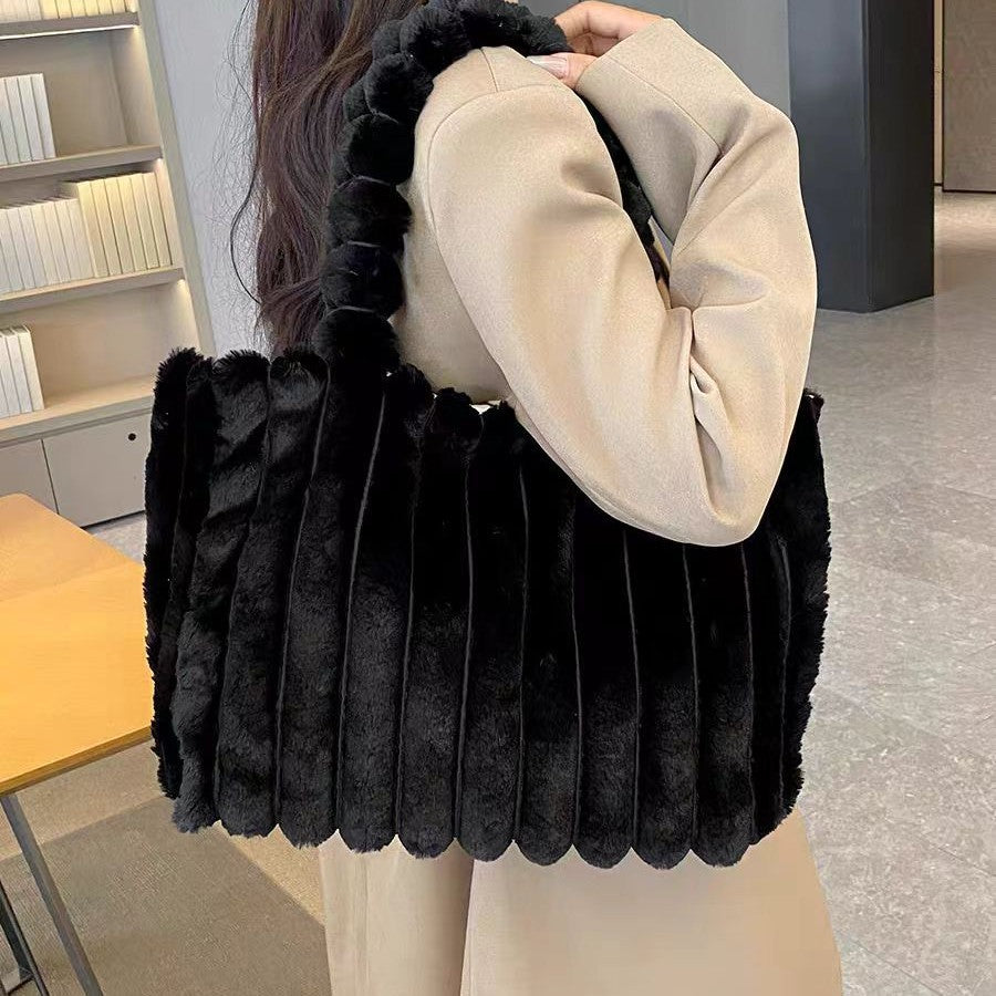 Plush Bags Commuter Fashion Handbags