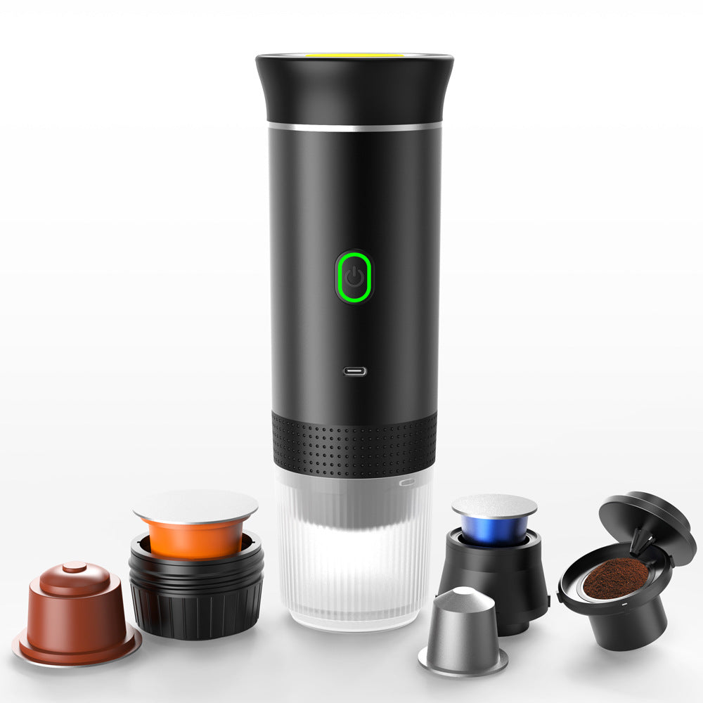 Portable capsule coffee machine