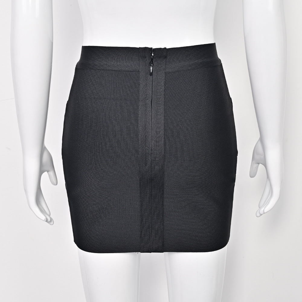 High Waist Bandage Mini Skirt