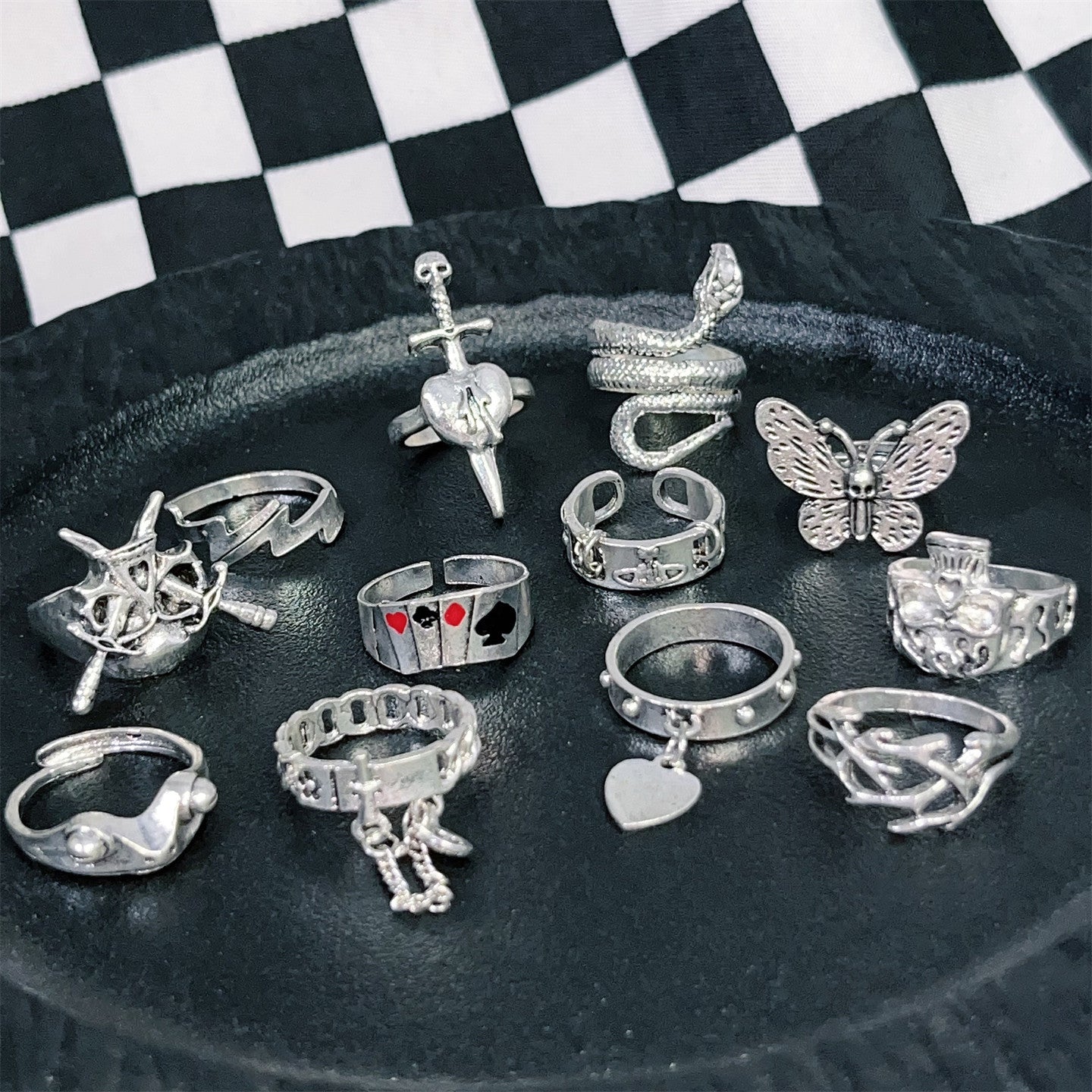 Punk fashion design ring