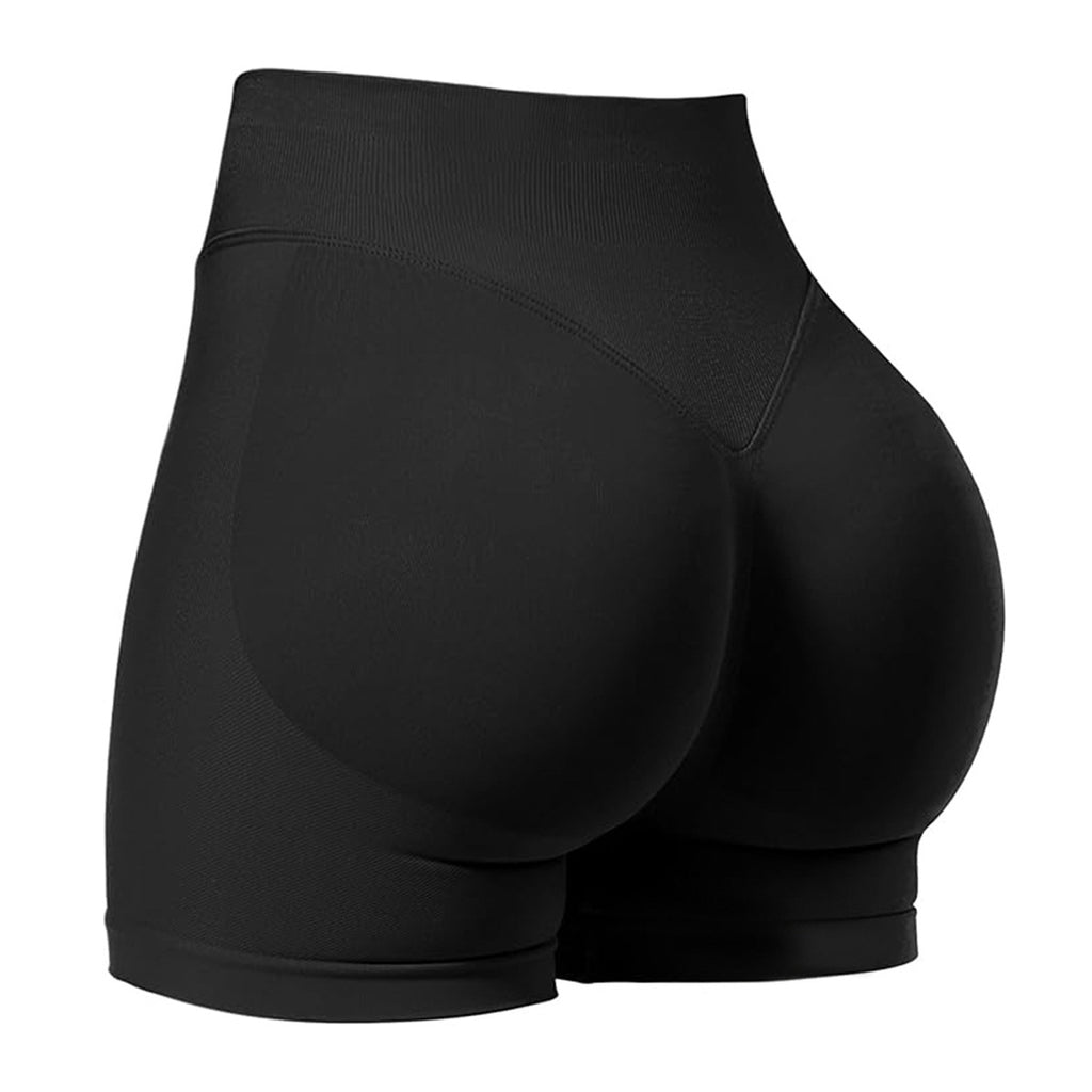 Womens High-Waisted Yoga Fitness Shorts