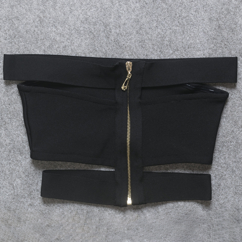 Bandage Striped Hollow Out Sexy Top