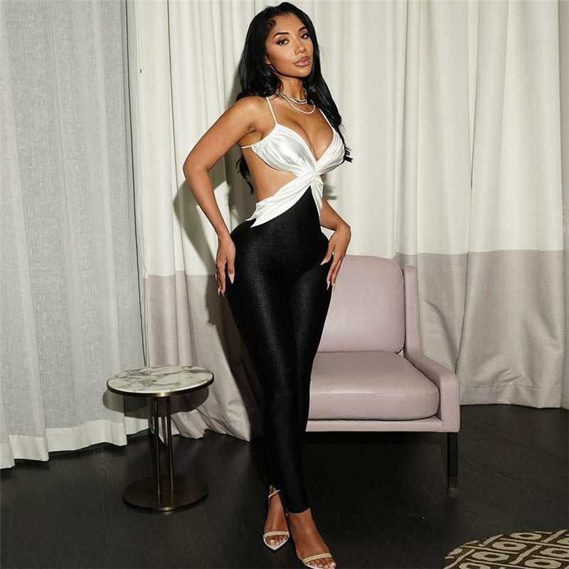 Women's Sexy Backless High Waist Tight Jumpsuit