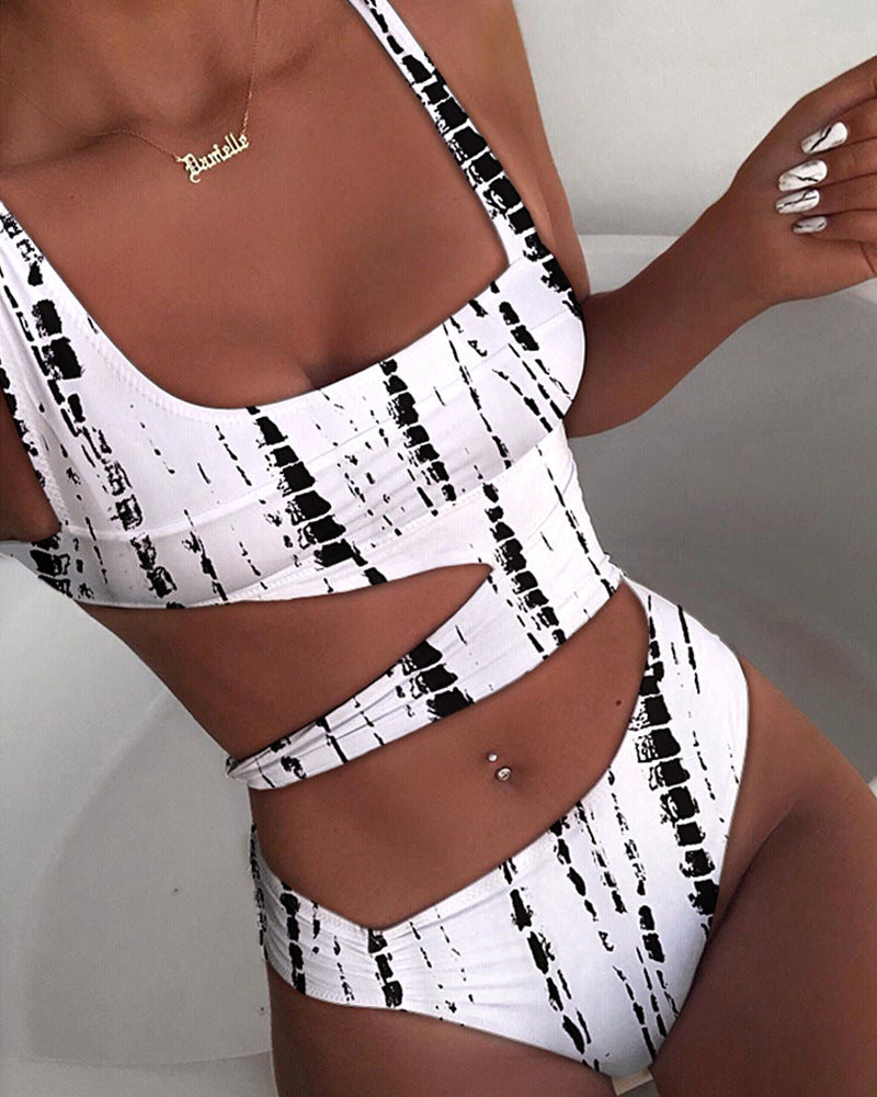Sexy High-Waist One-Piece Bikini Swimwear