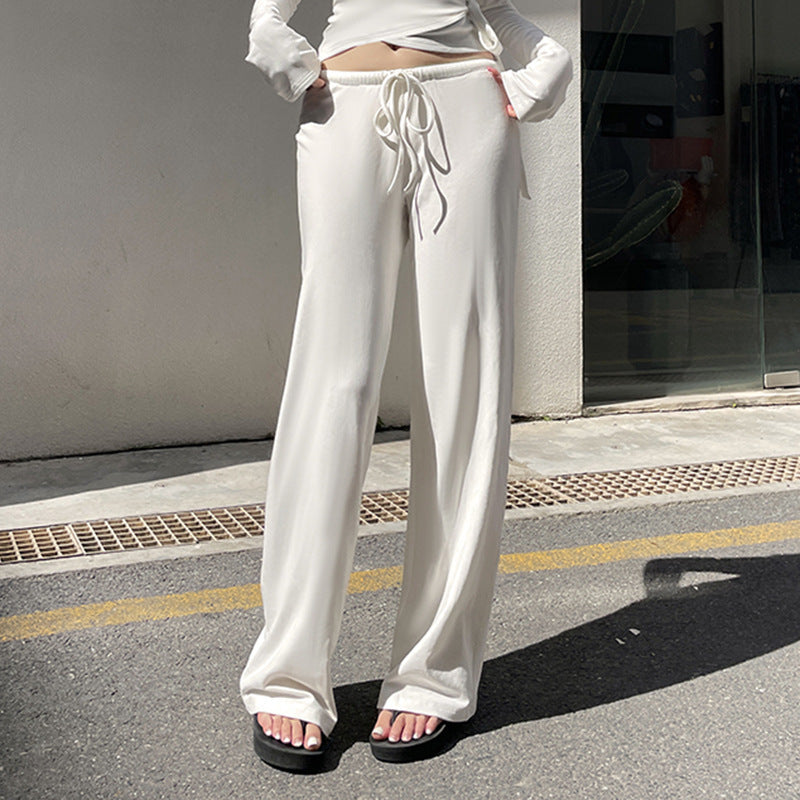 V-neck long-sleeve fashion casual pants