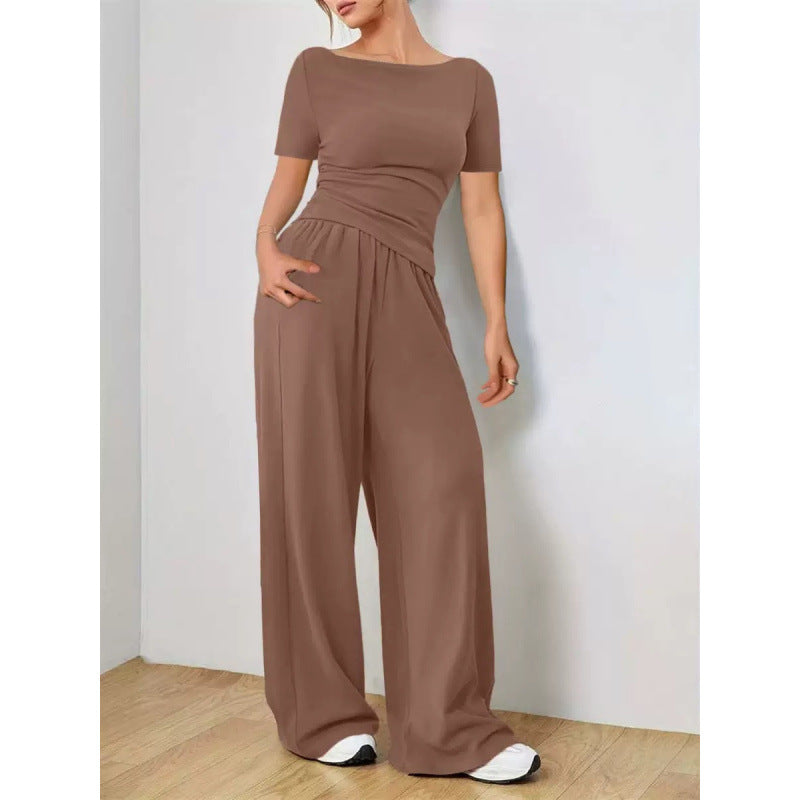 Women's Relaxed Wide-Leg Pants Set