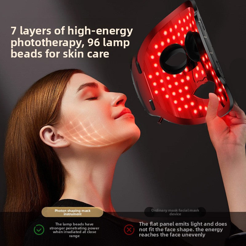 Silicone Photon Beauty Mask with Red Blue Light Therapy