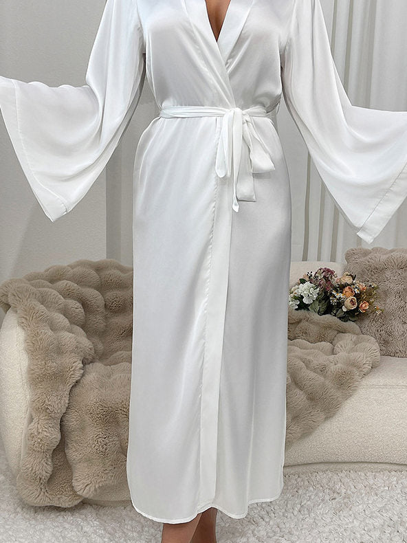 Women's long sexy bathrobe, pajamas, nightgown, home wear