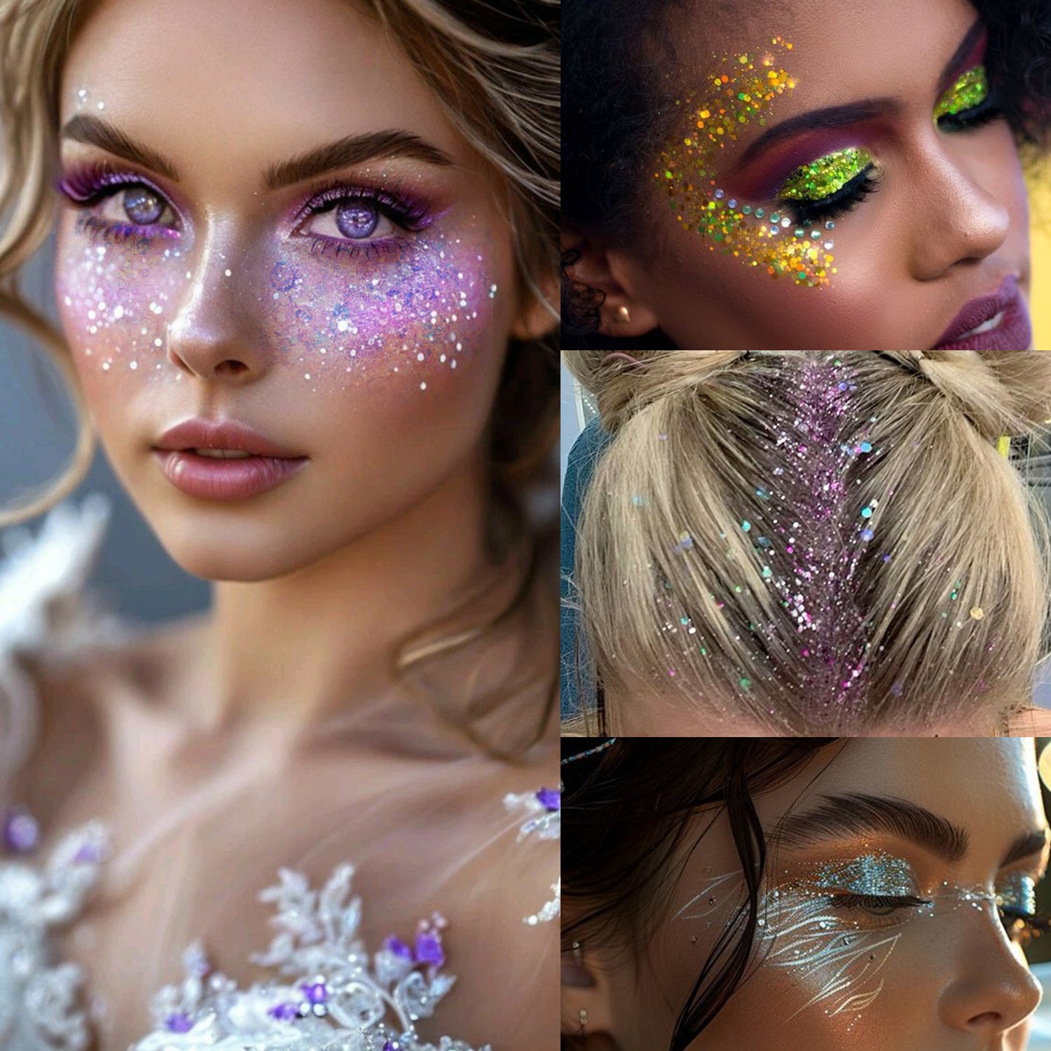 Shimmering sequin facial eyeshadow