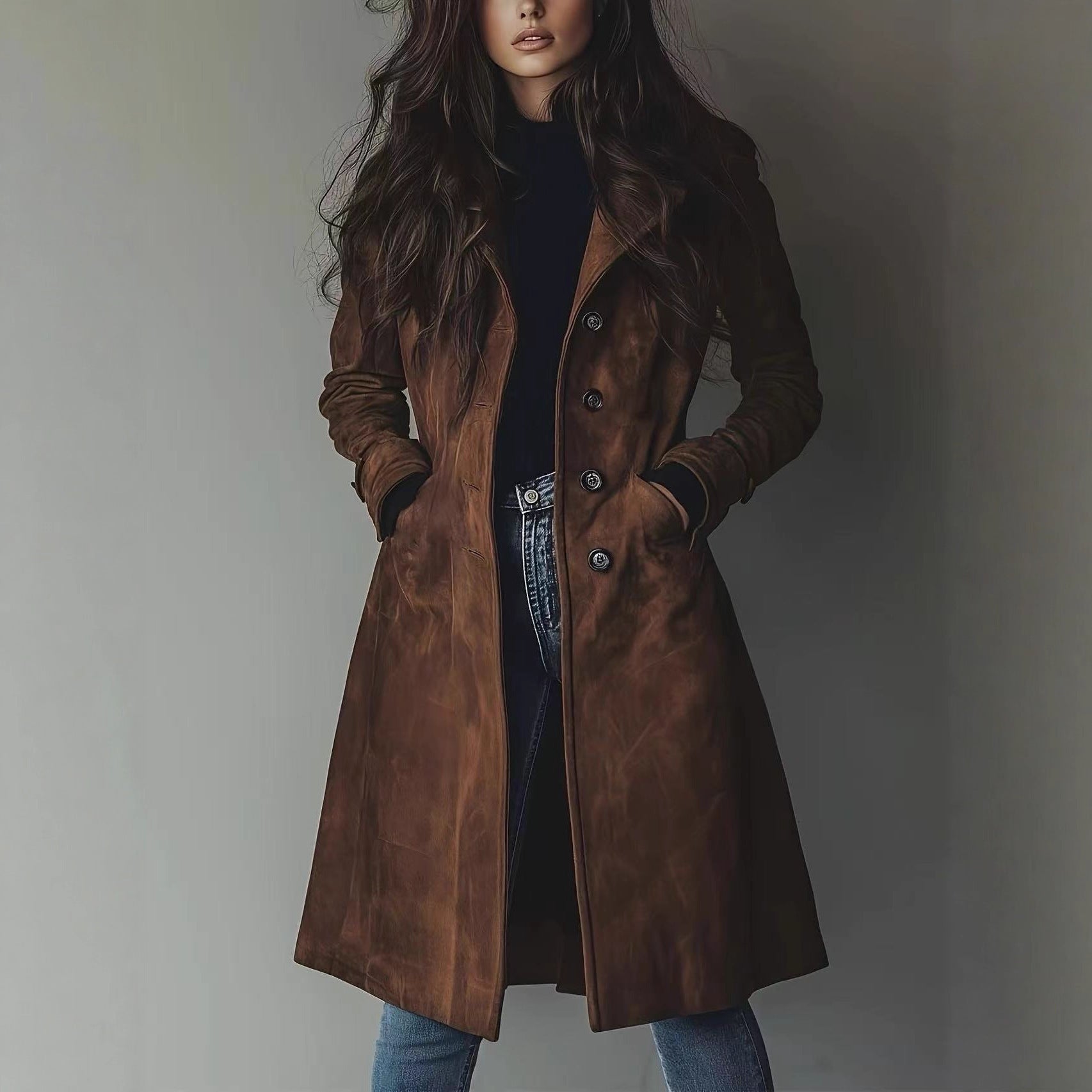 Womens Suede Coat