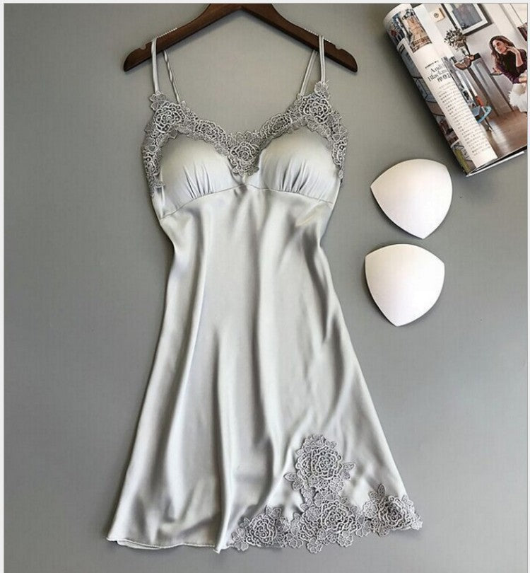 Lingerie Suspender Dress with Chest Pads