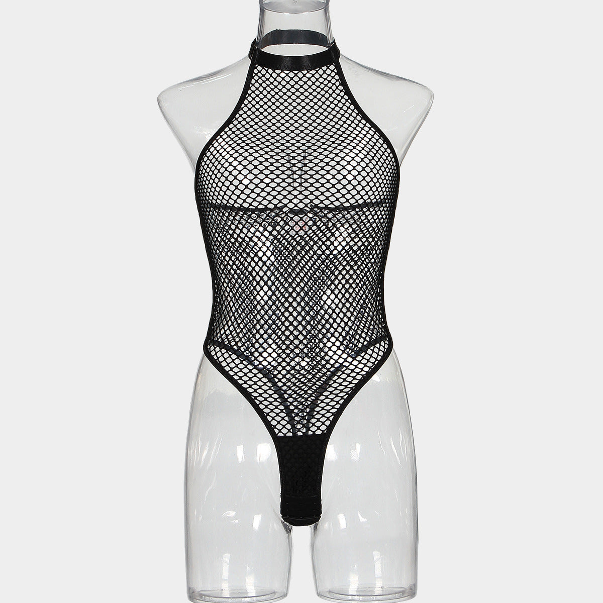 Mesh Open Crotch Jumpsuit Lingerie