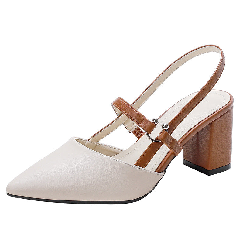 Pointed-toe sandals and high heels