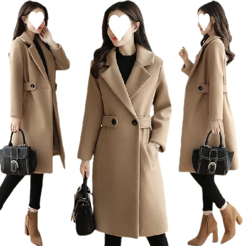 Womens Wool Blend Long Coat