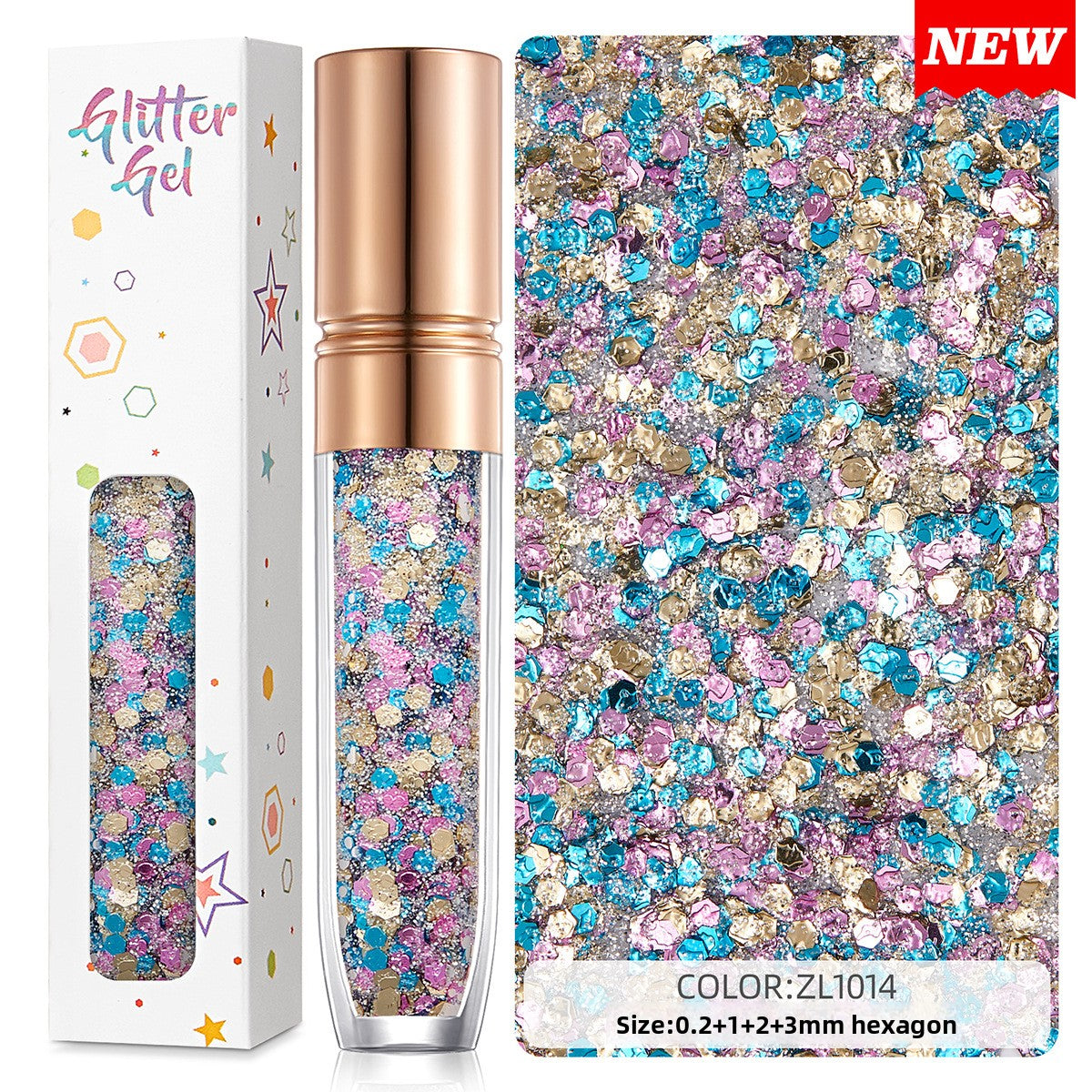 Shimmering sequin facial eyeshadow