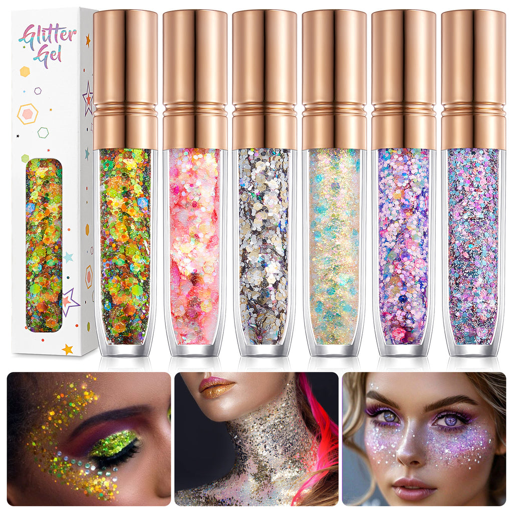 Shimmering sequin facial eyeshadow