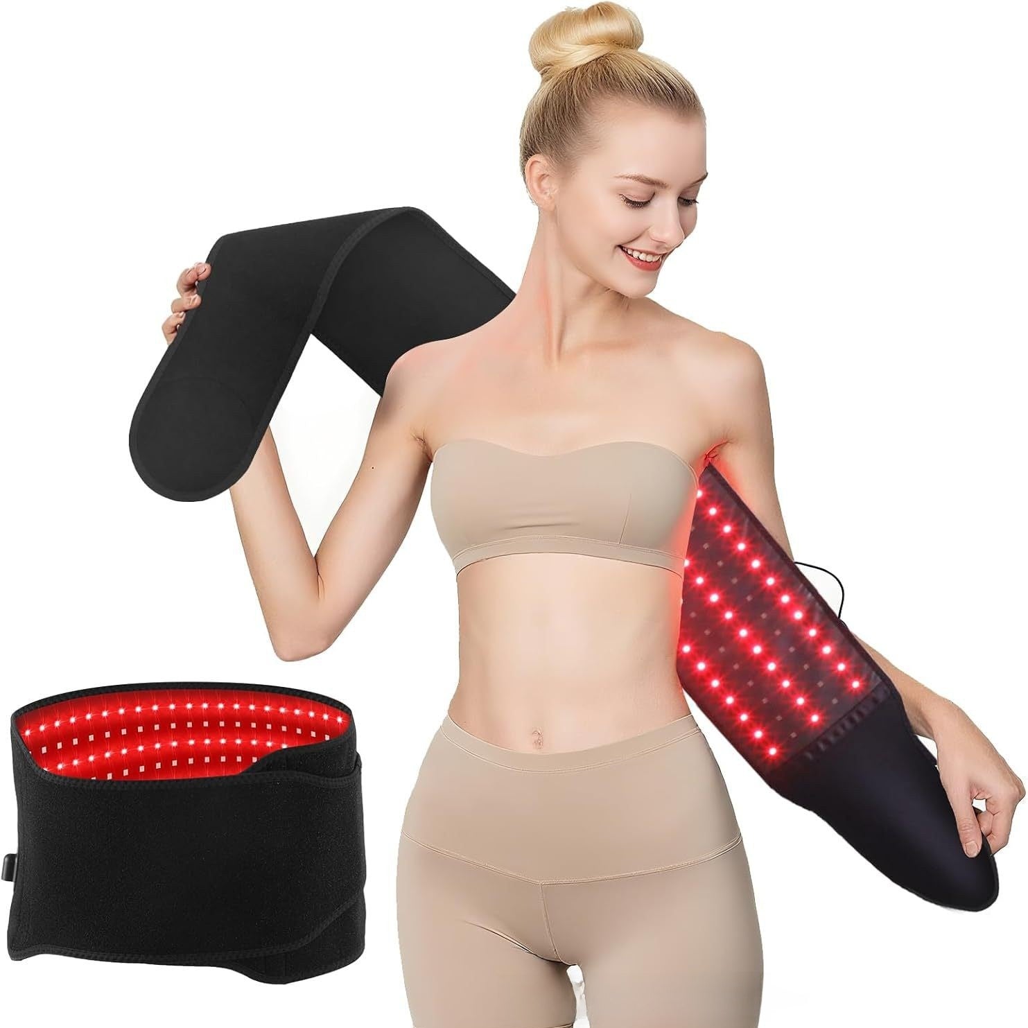 Red heating massage belt