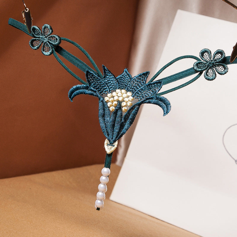 Sexy and hot hollowed-out pearl one-string romantic underwear