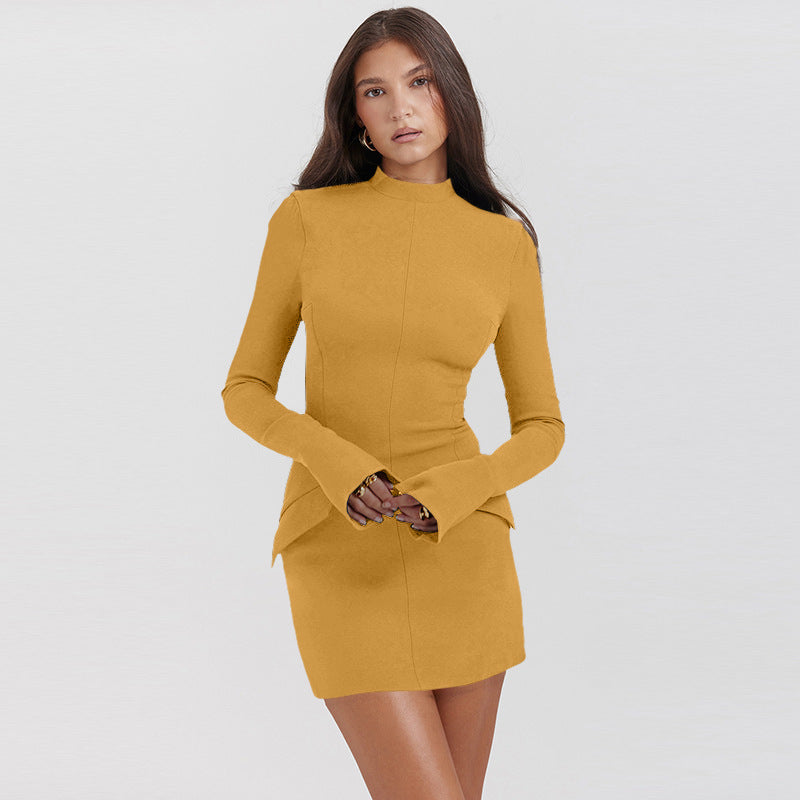 The new autumn fashion and sexy hot girl's body-hugging dress